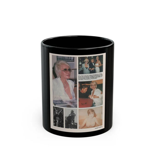 Jeanne Carmen #152 - Celebrity Sleuth Magazine Article & 6 Color+B&W Photos on Page 13 (Vintage Female Icon) Black Coffee Mug-11oz-Go Mug Yourself