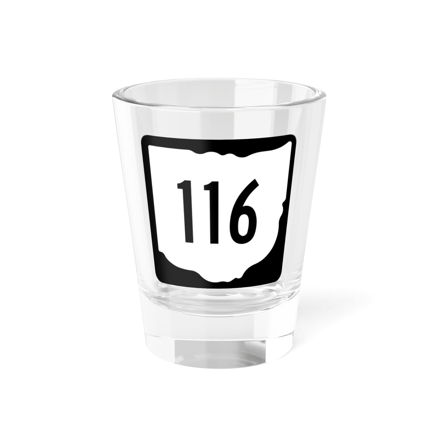 OH-116 1967 (Ohio) (Road Sign) Shot Glass 1.5oz