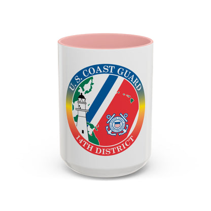 14th CG District (U.S. Coast Guard) Accent Coffee Mug