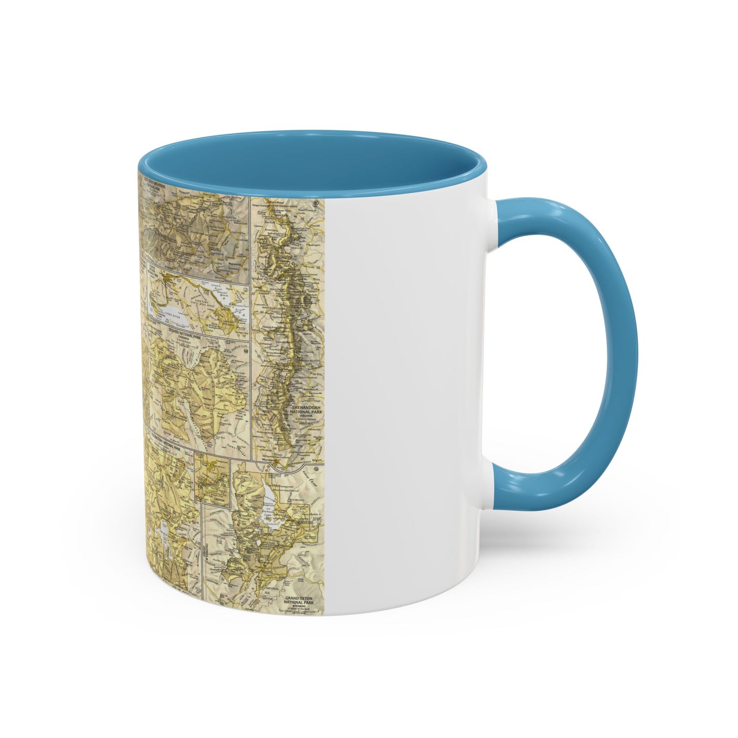 USA - National Parks and Historic Sites 2 (1958) (Map) Accent Coffee Mug