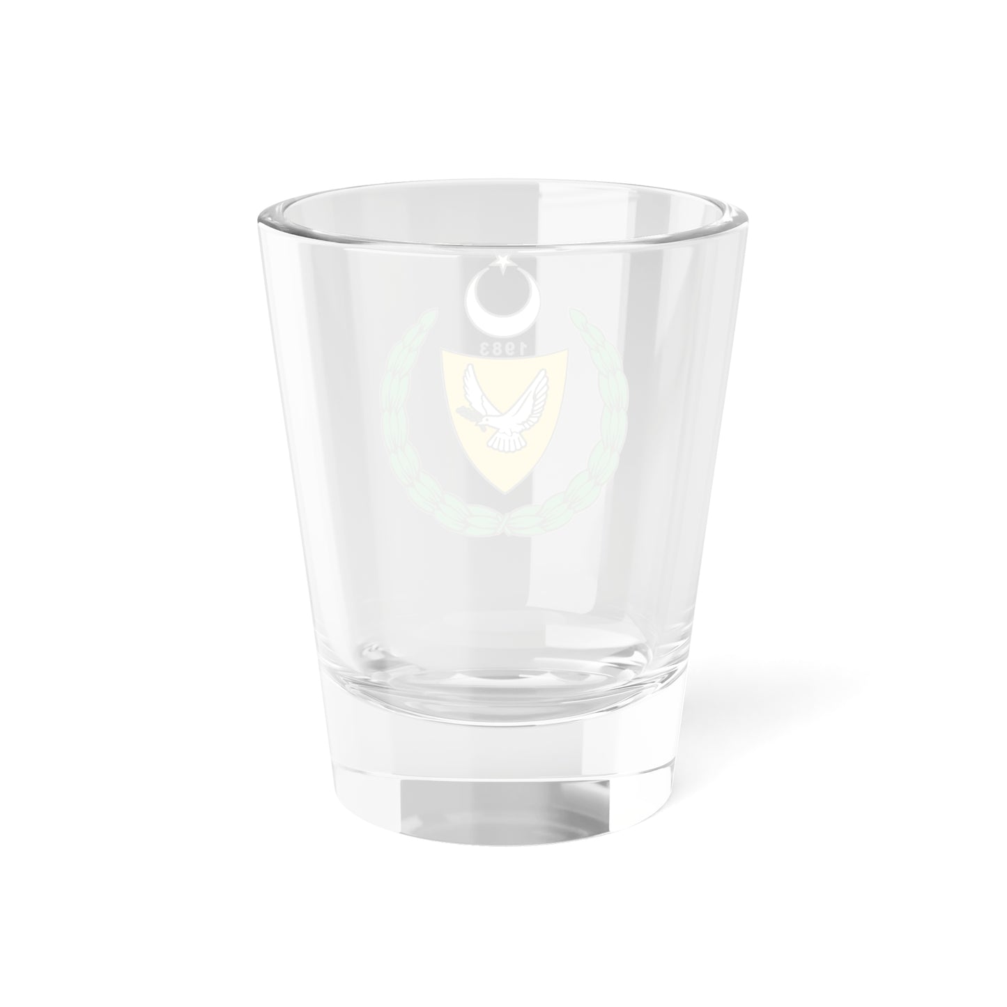 Coat of arms of the Turkish Republic of Northern Cyprus (1983-2007) - Shot Glass 1.5oz