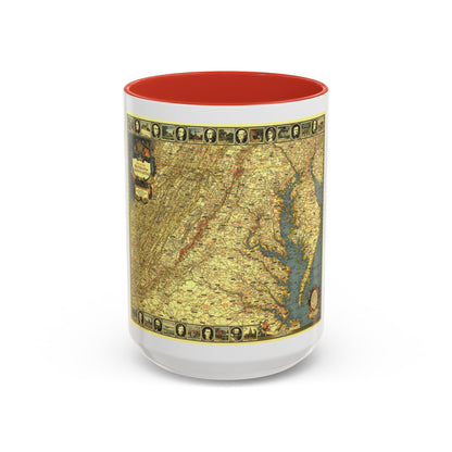 USA - Washington, Historic and Scenic (1939) (Map) Accent Coffee Mug