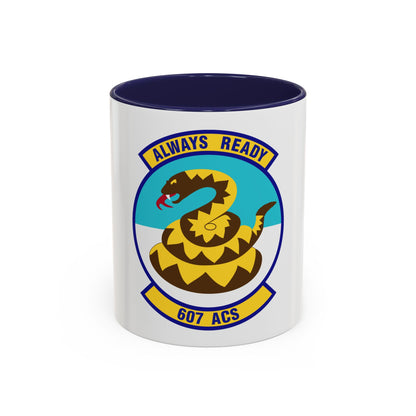 607th Air Control Squadron (U.S. Air Force) Accent Coffee Mug