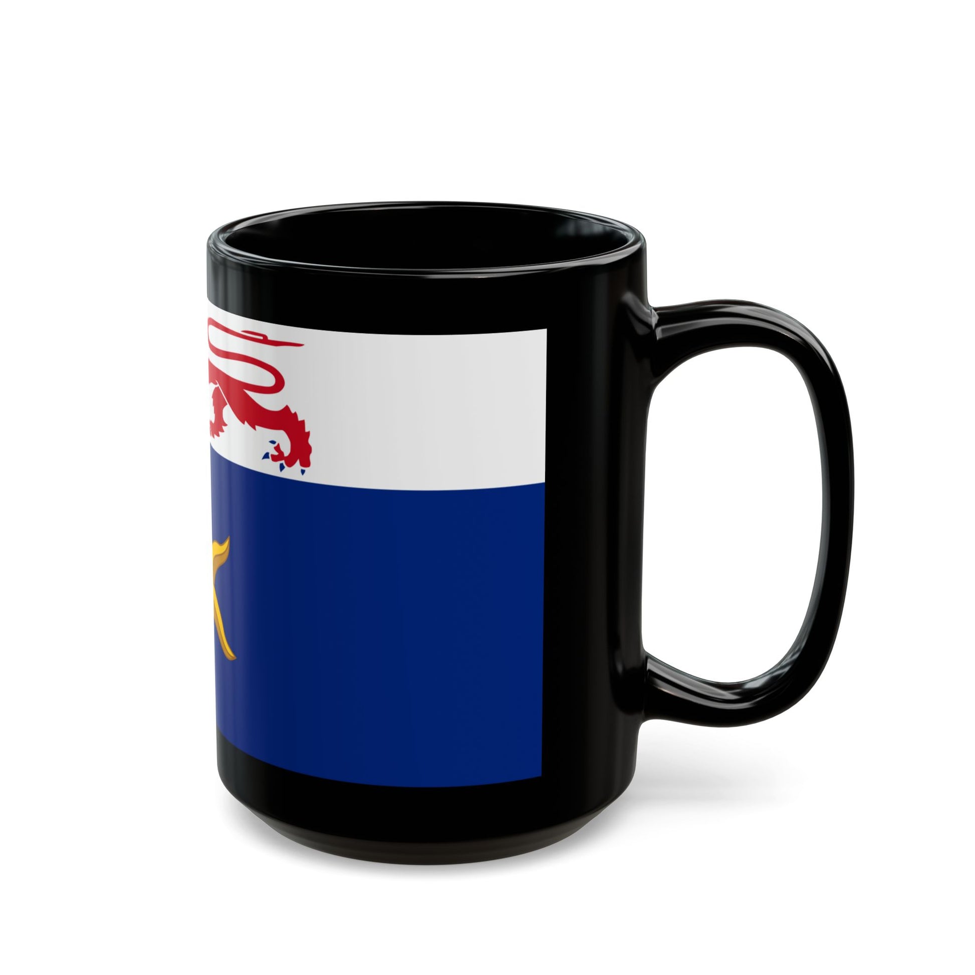 Flag of the City of Hobart Australia - Black Coffee Mug-Go Mug Yourself