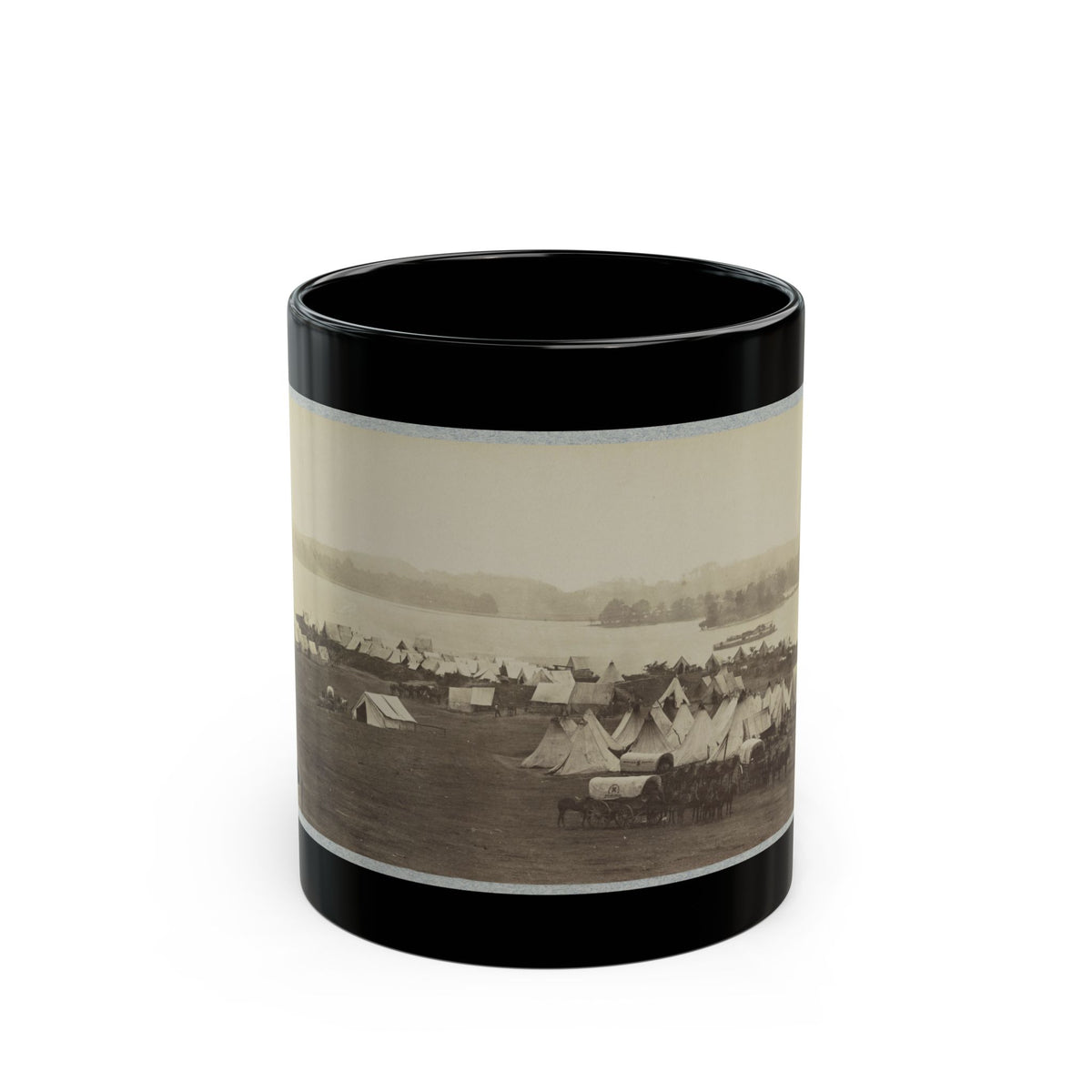 Belle Plain Landing, Va. 001 (U.S. Civil War) Black Coffee Mug