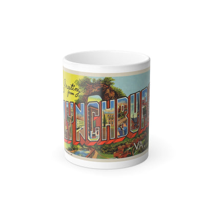 Greetings From Lynchburg VA (Greeting Postcards) Color Changing Mug 11oz