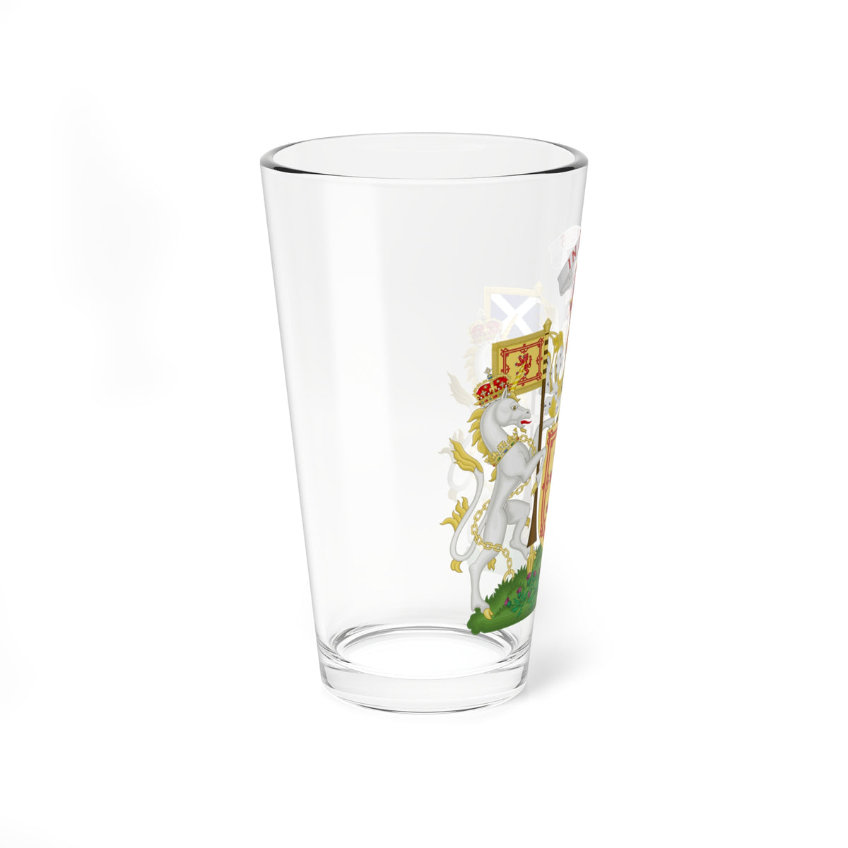 Royal Coat of Arms of the Kingdom of Scotland Variant 1 (Scotland) (Coat of Arms) Pint Glass 16oz