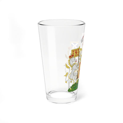 Royal Coat of Arms of the Kingdom of Scotland Variant 1 (Scotland) (Coat of Arms) Pint Glass 16oz