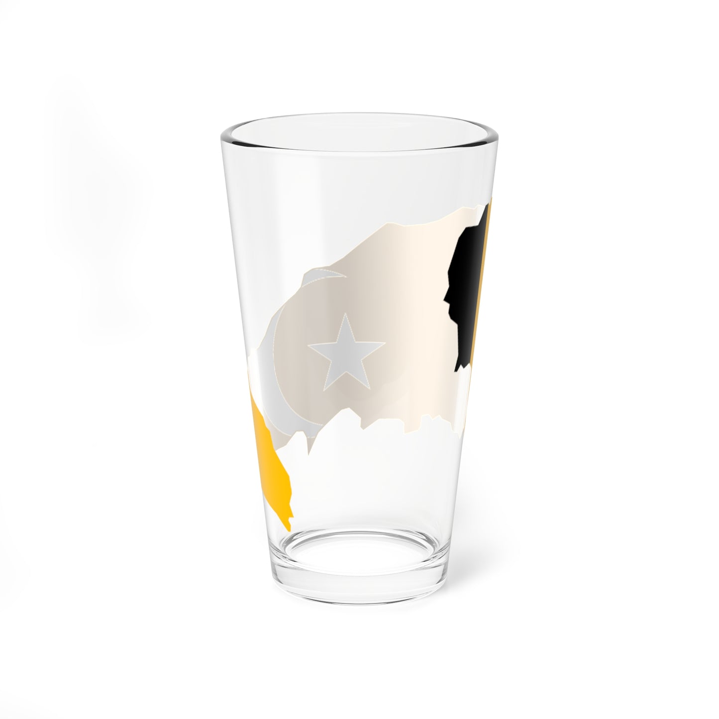 Flag map of Mohéli (Comoros) Pint Glass 16oz