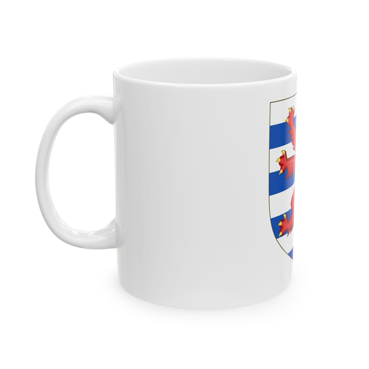 Coat of Arms of the House of Lusignan (Kings of Cyprus) - White Coffee Mug