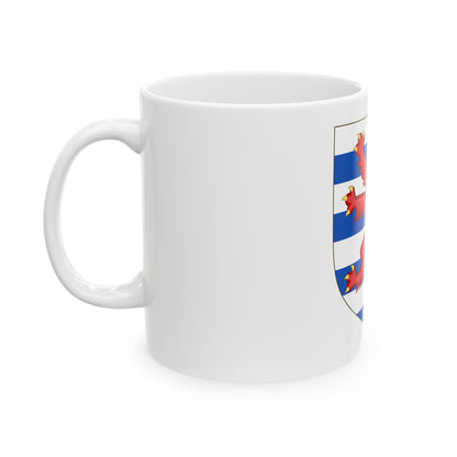 Coat of Arms of the House of Lusignan (Kings of Cyprus) - White Coffee Mug
