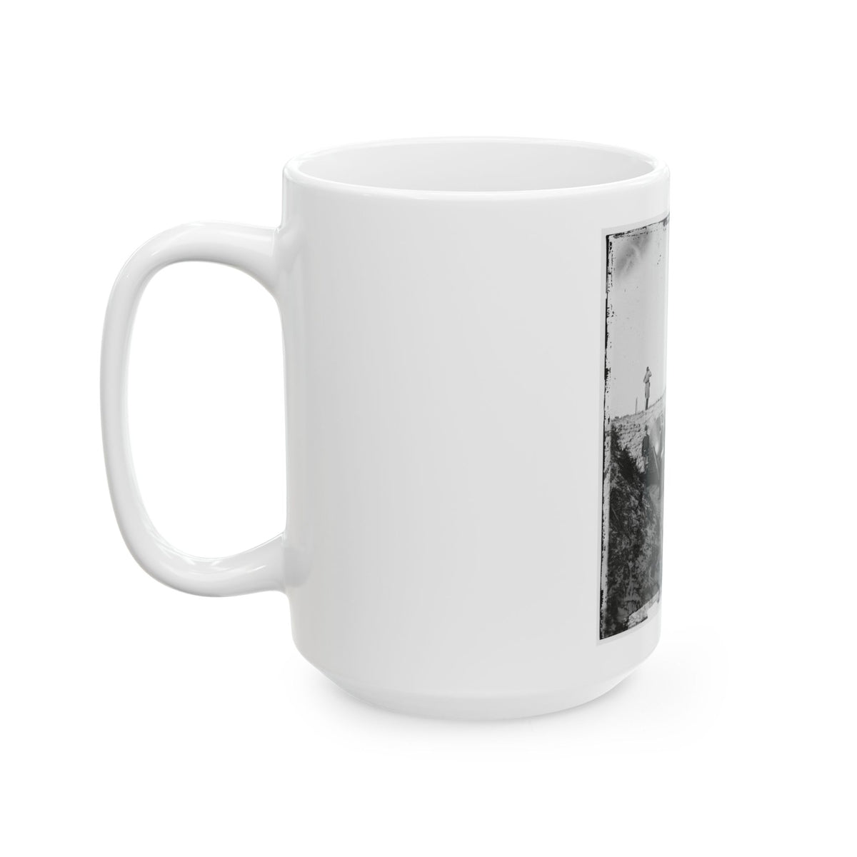 Morris Island, S.C. Federal Mortars Aimed At Fort Sumter, With Crews (U.S. Civil War) White Coffee Mug