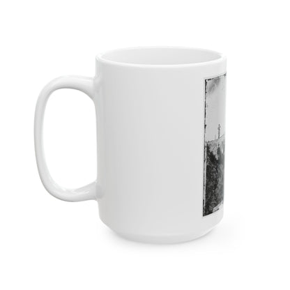 Morris Island, S.C. Federal Mortars Aimed At Fort Sumter, With Crews (U.S. Civil War) White Coffee Mug