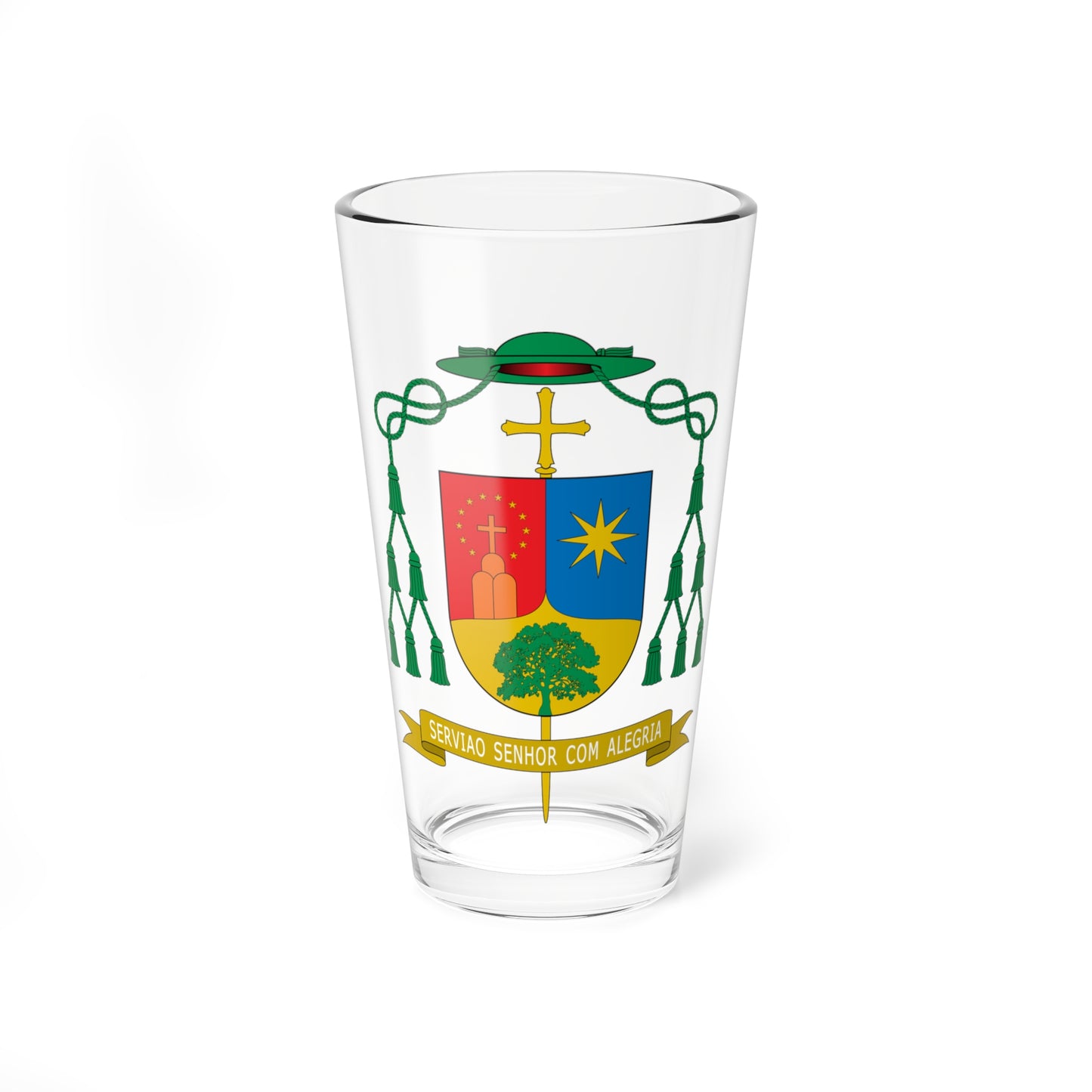 Escudo de Arnaldo Carvalheiro Neto (Spain) (Coat of Arms) Pint Glass 16oz