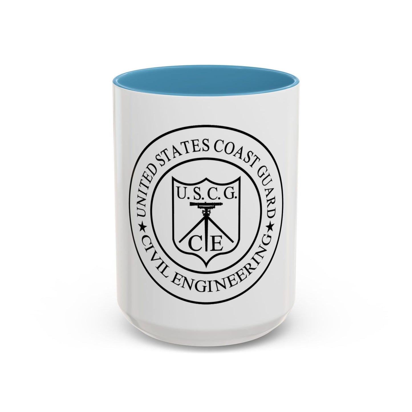 USCG Civil Engineering (U.S. Coast Guard) Accent Coffee Mug