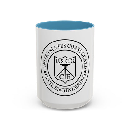 USCG Civil Engineering (U.S. Coast Guard) Accent Coffee Mug