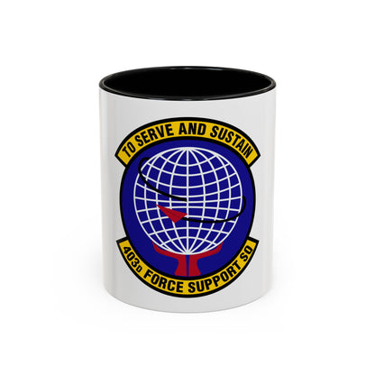 403 Force Support Squadron AFRC (U.S. Air Force) Accent Coffee Mug