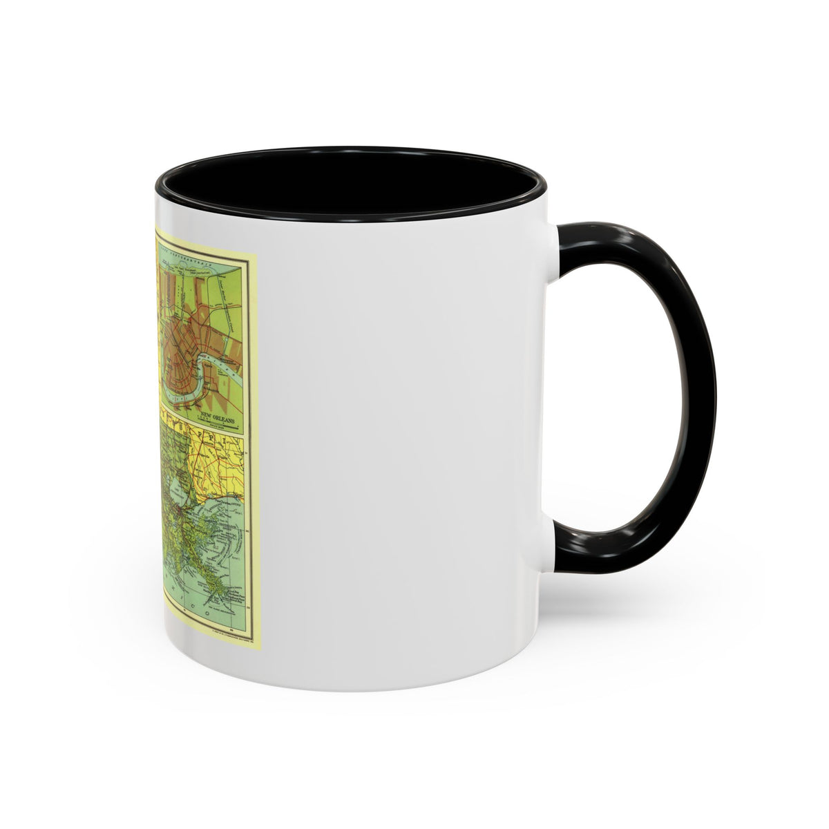 USA - Louisiana (1930) (Map) Accent Coffee Mug