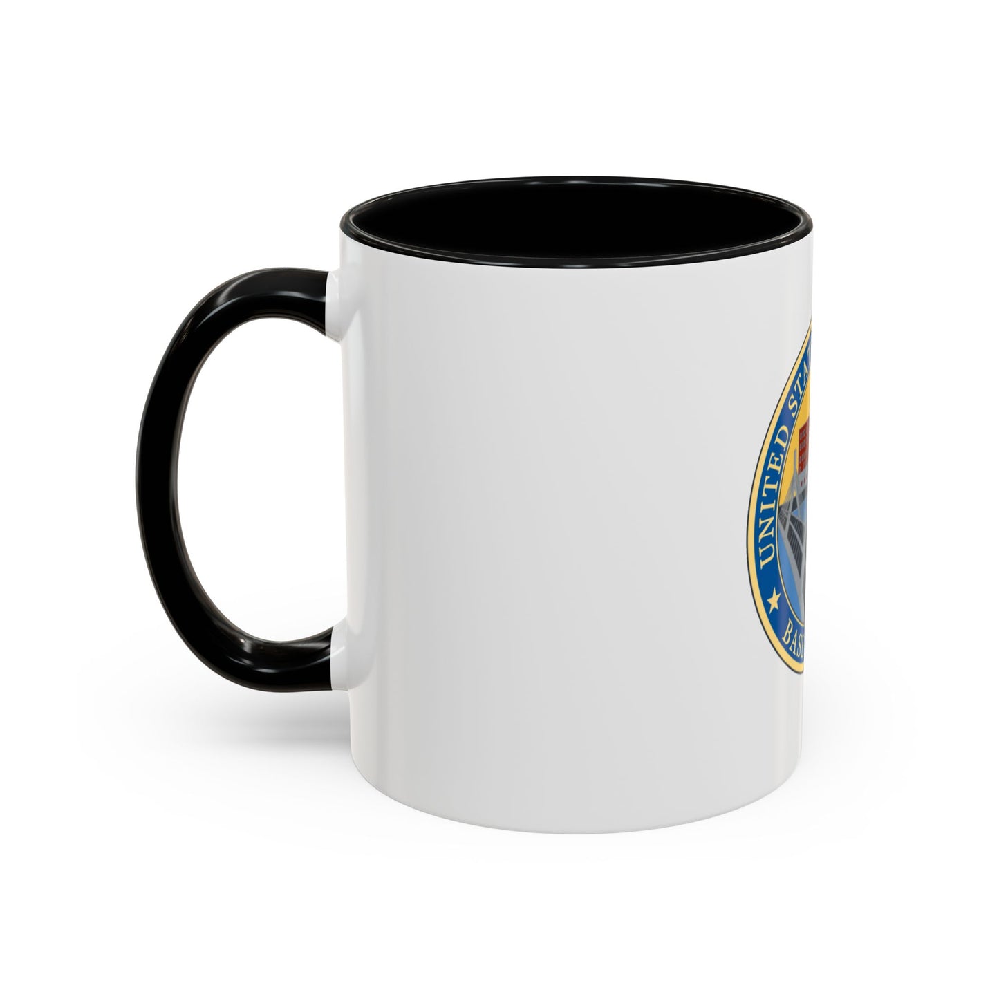 USCG Base Boston (U.S. Coast Guard) Accent Coffee Mug