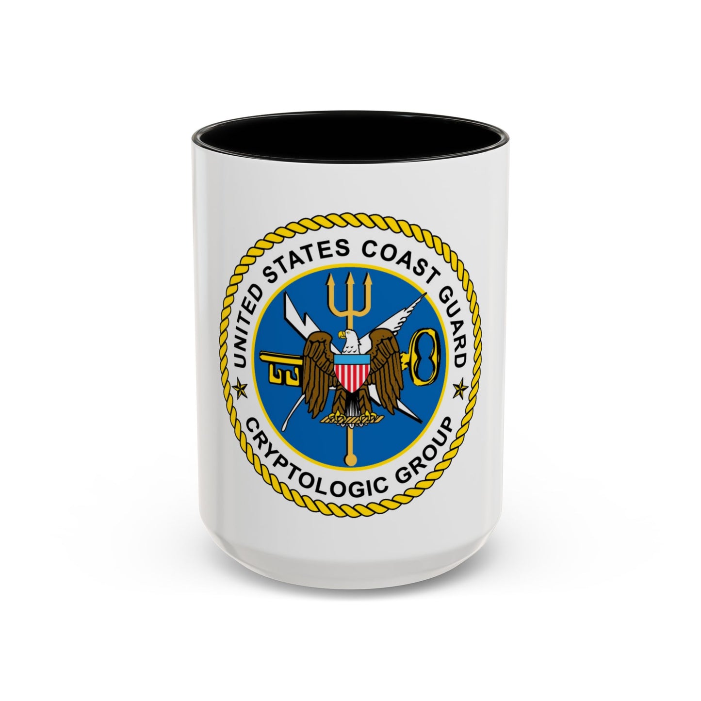 USCG Cryptologic Group (U.S. Coast Guard) Accent Coffee Mug