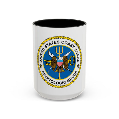 USCG Cryptologic Group (U.S. Coast Guard) Accent Coffee Mug