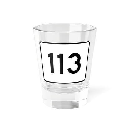 MA Route 113 (Massachusetts) (Road Sign) Shot Glass 1.5oz