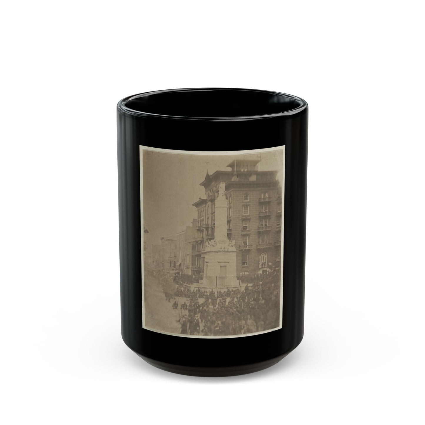 6th Massachusetts Bivouacked In Monument Sq., Baltimore (U.S. Civil War) Black Coffee Mug