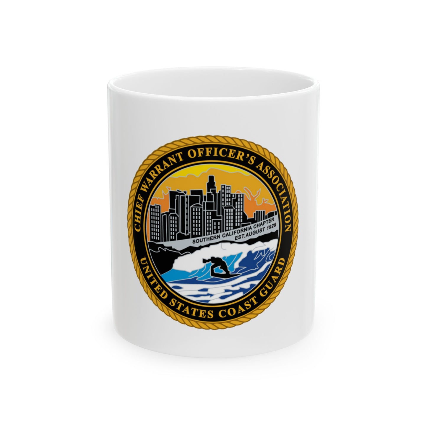 USCG CWO Assoc Surfer (U.S. Coast Guard) White Coffee Mug