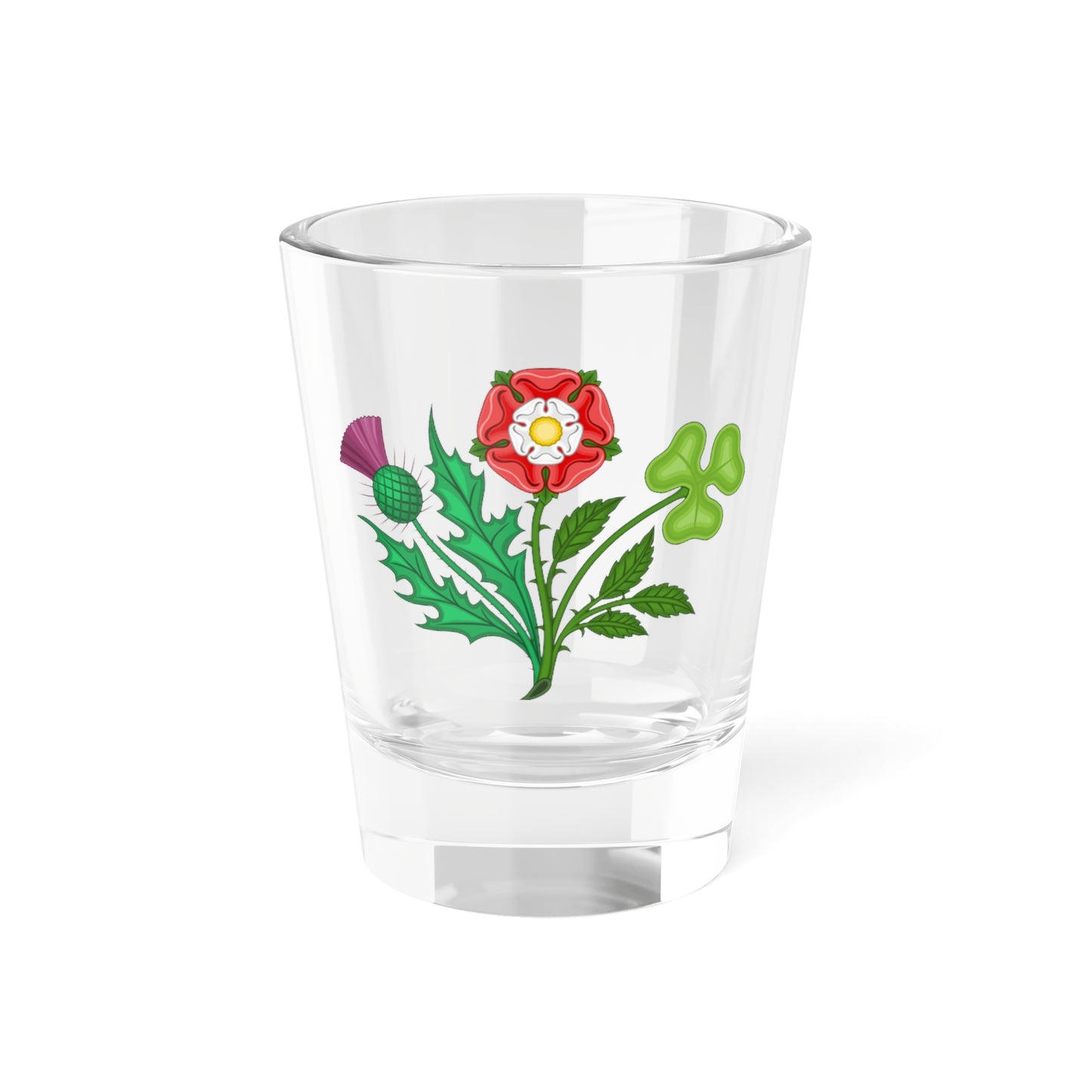 Floral Badges of the United Kingdom (United Kingdom) (Coat of Arms) Shot Glass 1.5oz