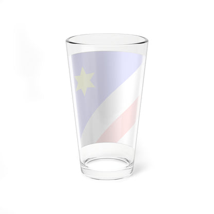 Flag of Zollikon Switzerland - Pint Glass 16oz