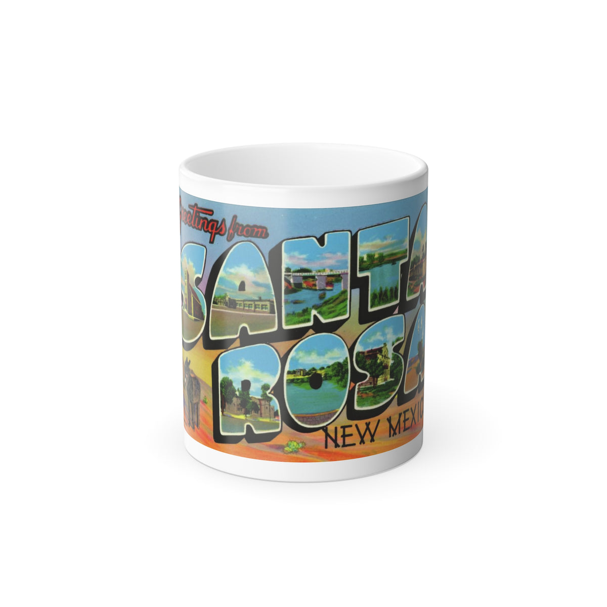 Greetings from Santa Rosa New Mexico (Greeting Postcards) Color Changing Mug 11oz