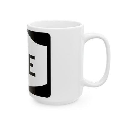 NY-17E (New York) (Road Sign) White Coffee Mug