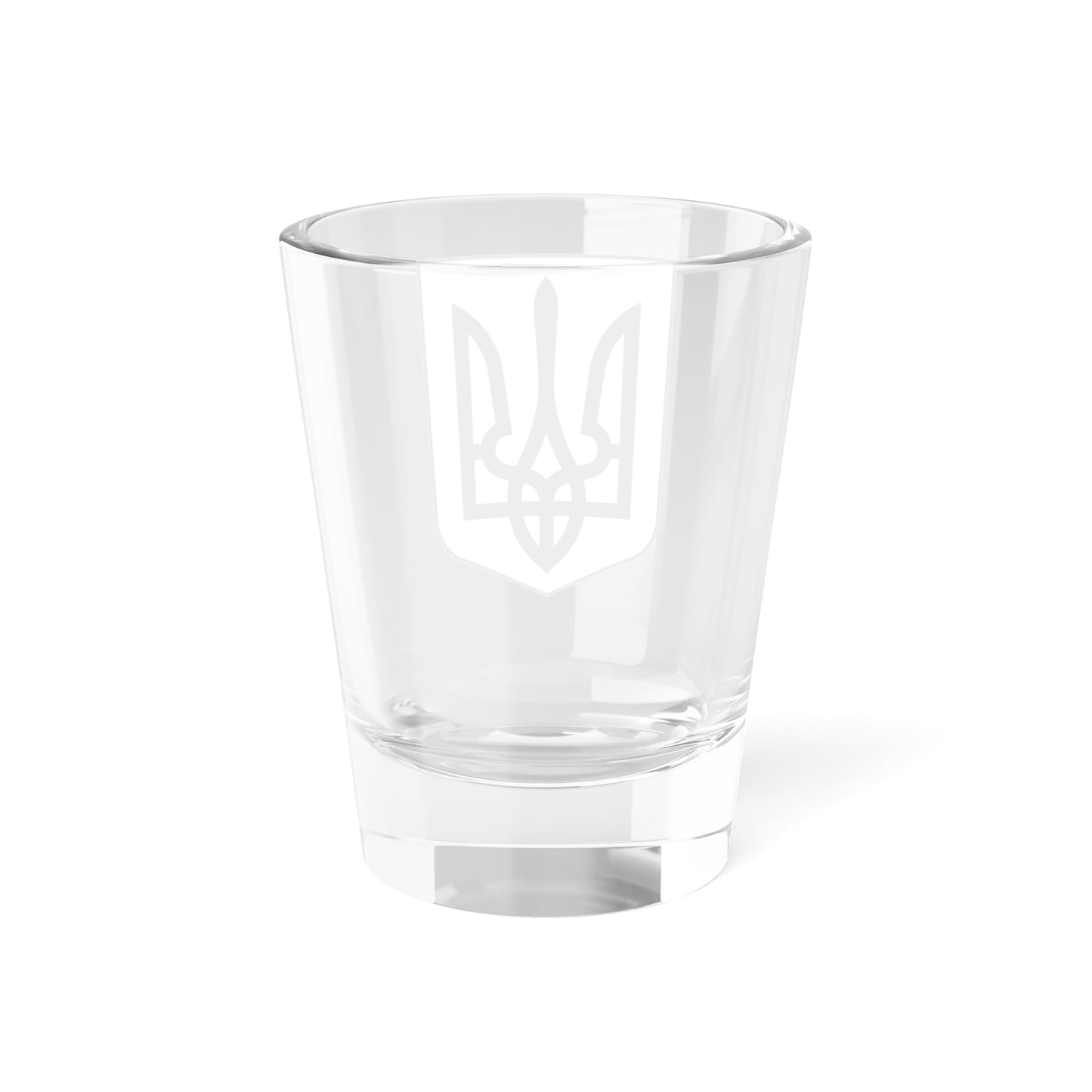 Lesser Coat of Arms of Ukraine bw (Ukraine) (Coat of Arms) Shot Glass 1.5oz