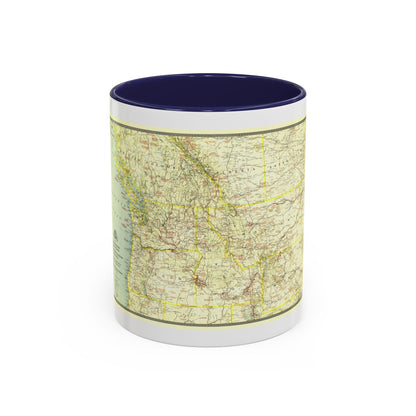 USA - Northwestern (1941) (Map) Accent Coffee Mug