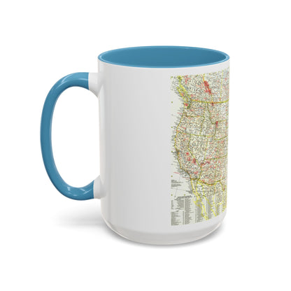 USA - National Parks and Historic Sites 1 (1958) (Map) Accent Coffee Mug