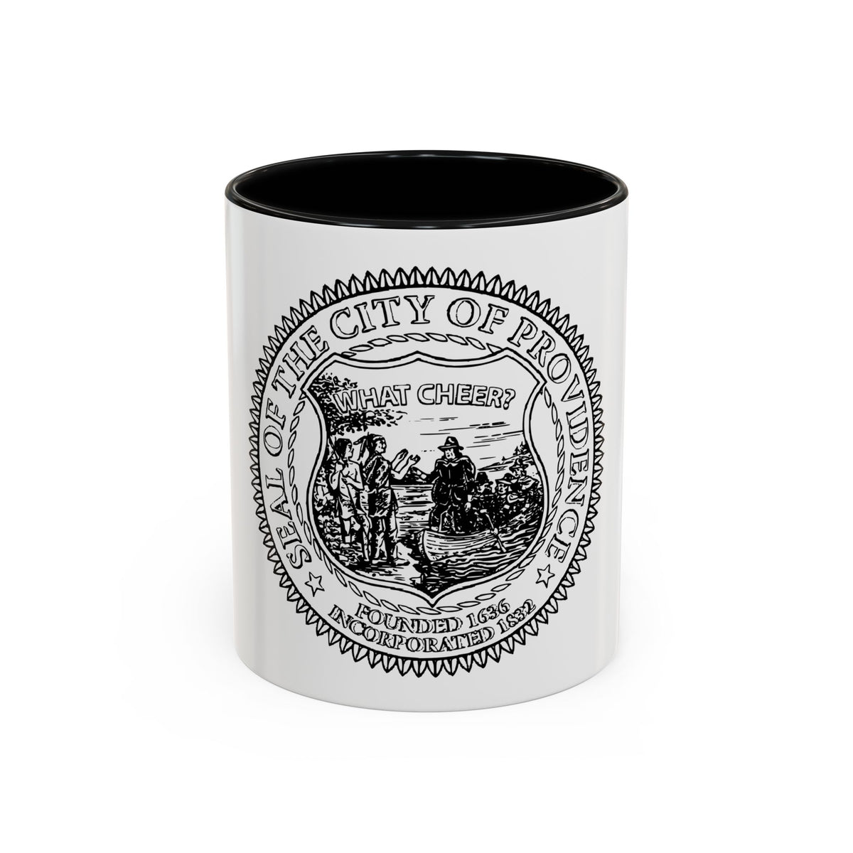 Seal of Providence Rhode Island - Accent Coffee Mug