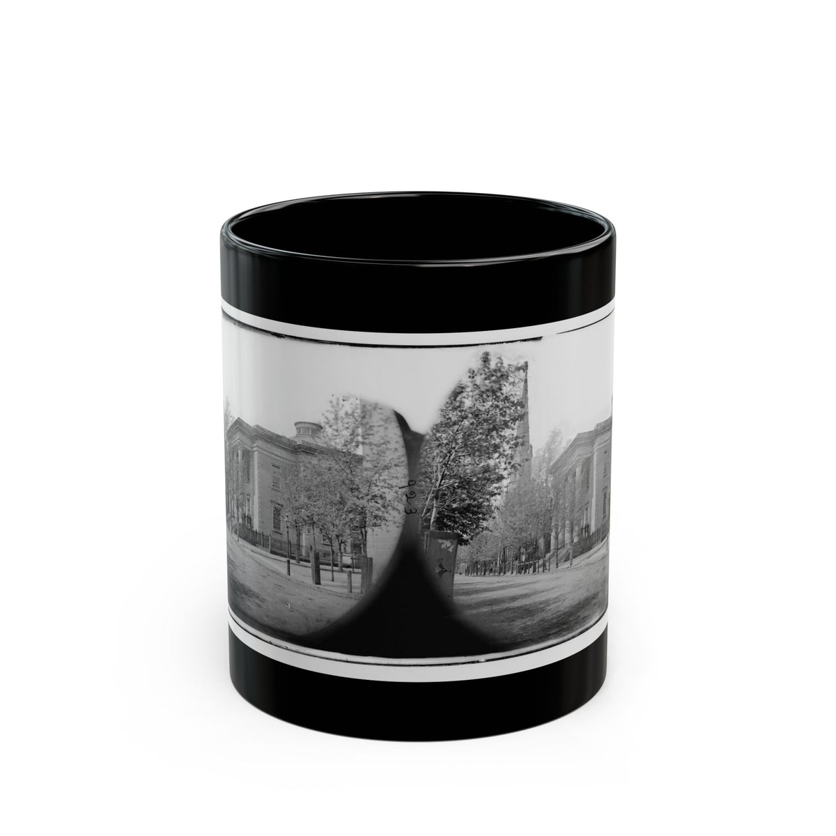Richmond, Va. City Hall; Sycamore Church Beyond (Capitol Street) (U.S. Civil War) Black Coffee Mug