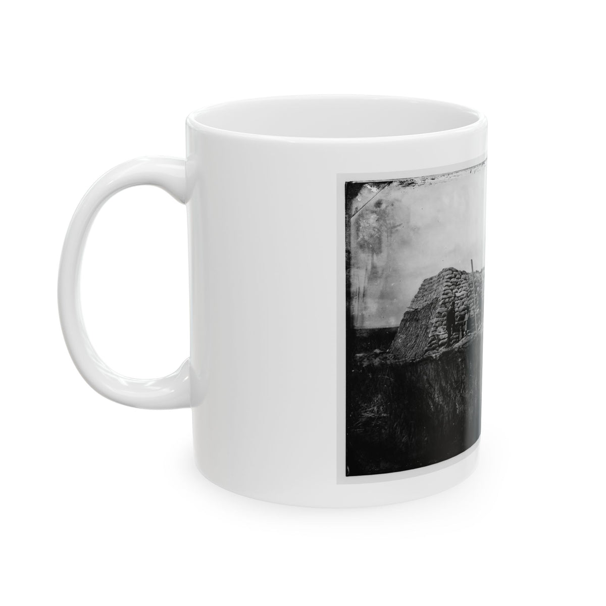 Morris Island (Vicinity), South Carolina. The  Marsh Battery  Or  Swamp Angel  After The Explosion, August 22, 1863 (U.S. Civil War) White Coffee Mug