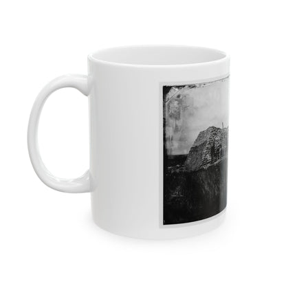 Morris Island (Vicinity), South Carolina. The  Marsh Battery  Or  Swamp Angel  After The Explosion, August 22, 1863 (U.S. Civil War) White Coffee Mug