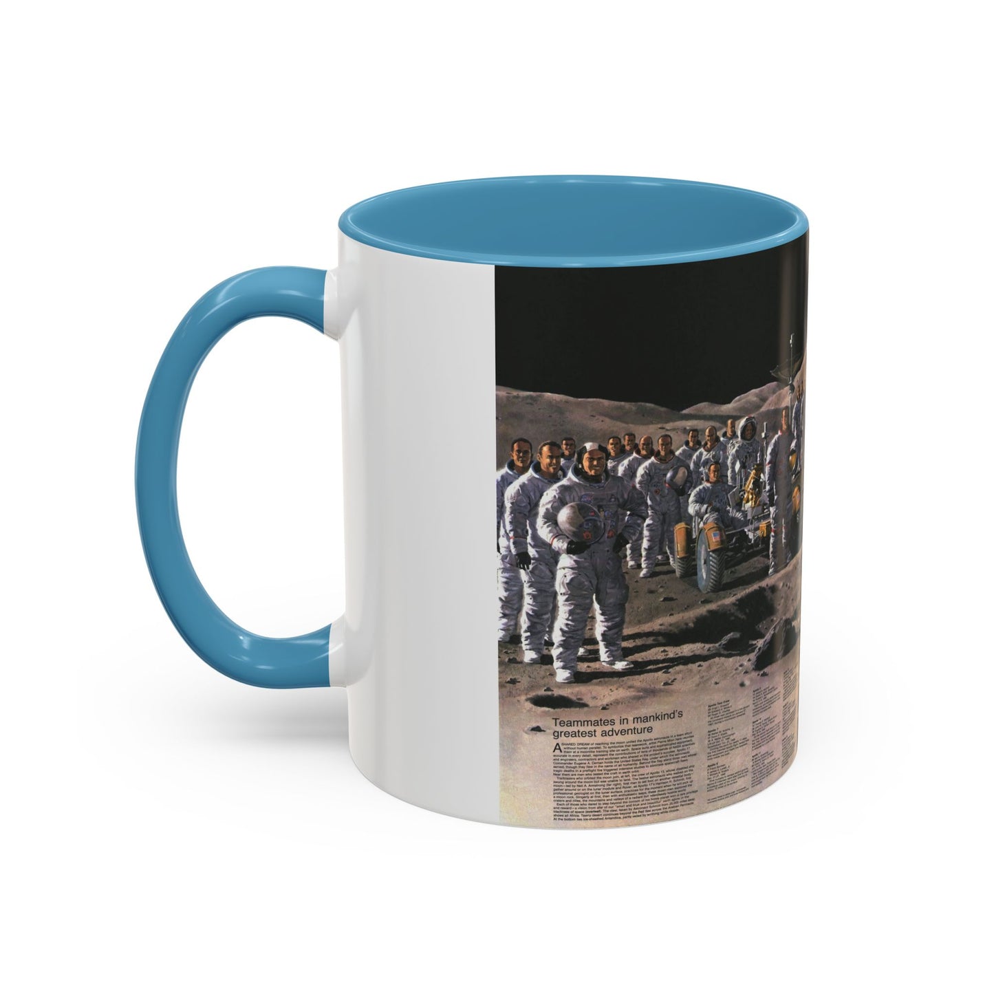 Space - Teammates in Mankind's Greatest Adventure (1973) (Map) Accent Coffee Mug