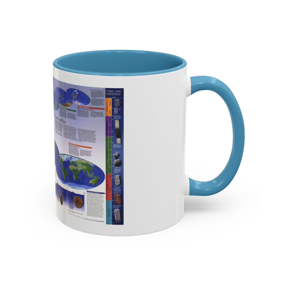 World Map - Physical Earth 2 (1998) (Map) Accent Coffee Mug