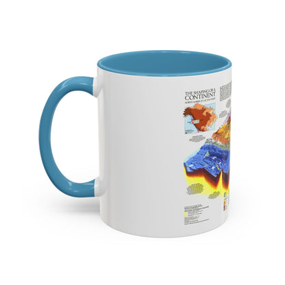 North America - The Shaping of a Continent (1985) (Map) Accent Coffee Mug