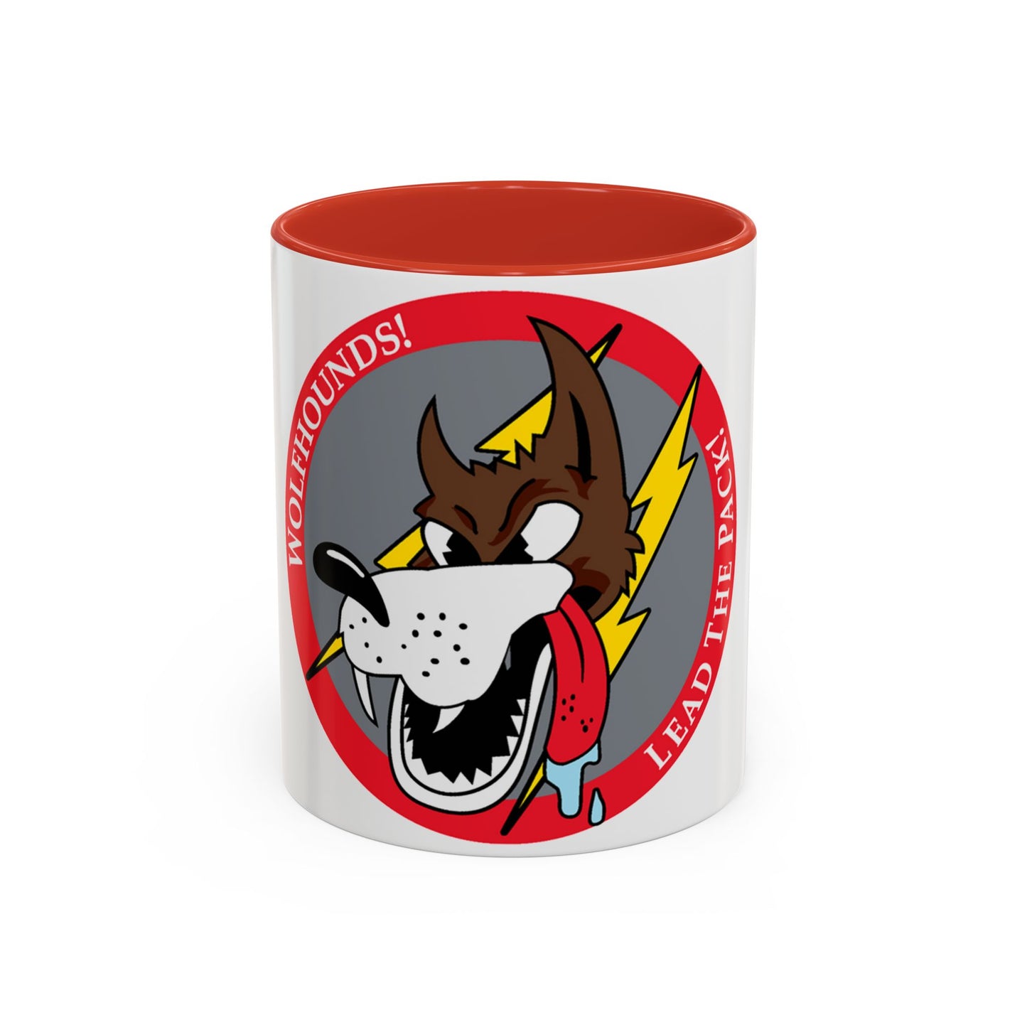 Tasse à café avec motif Red Wolfhound Patch (US Air Force)