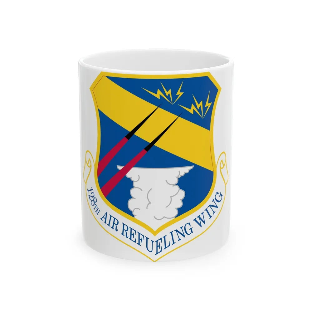 128th Air Refueling Wing (U.S. Air Force) White Coffee Mug-11oz-Go Mug Yourself