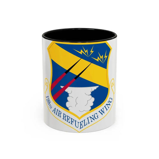128th Air Refueling Wing (U.S. Air Force) Accent Coffee Mug 11oz Black - Go Mug Yourself