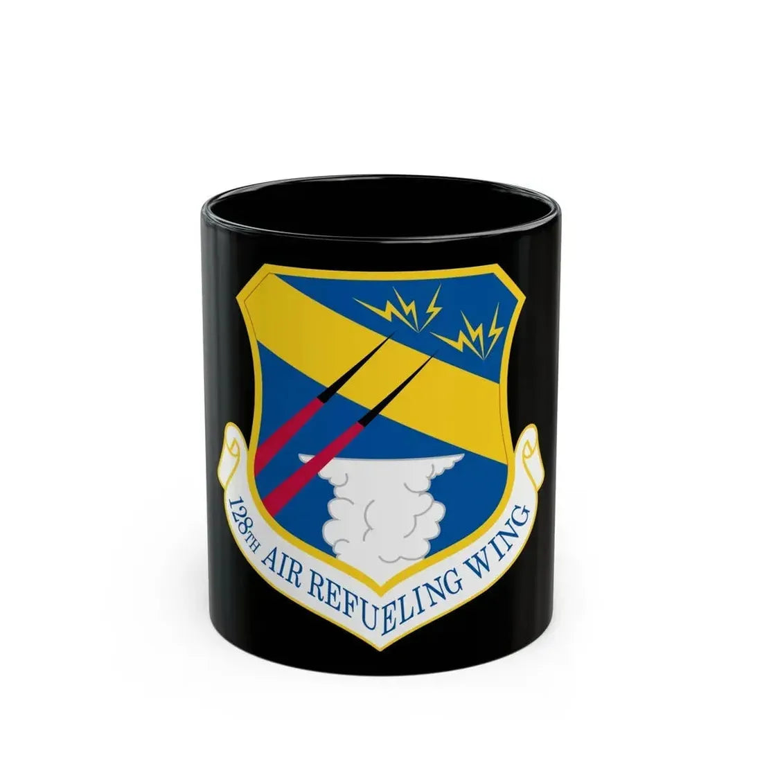 128th Air Refueling Wing (U.S. Air Force) Black Coffee Mug 11oz - Go Mug Yourself