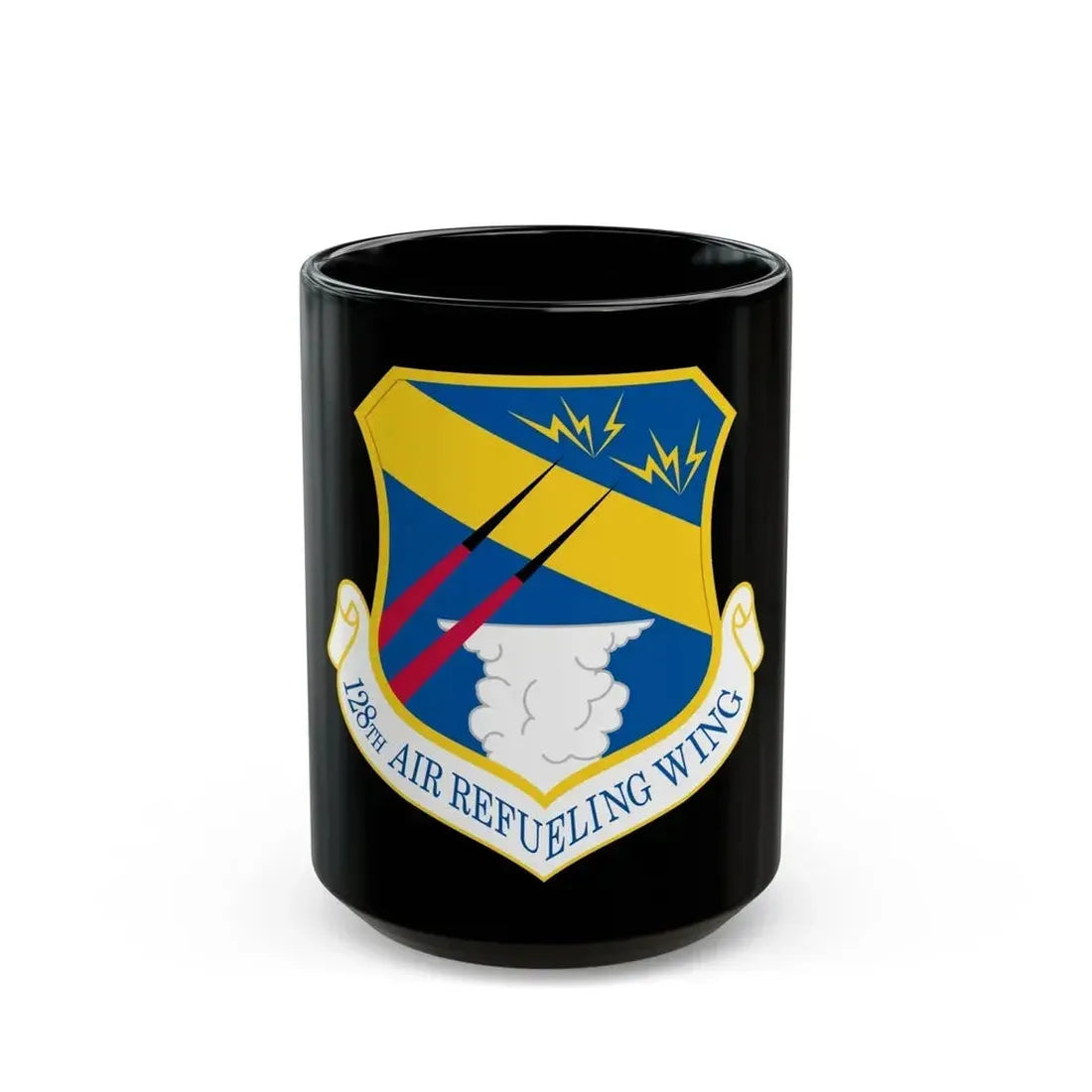 128th Air Refueling Wing (U.S. Air Force) Black Coffee Mug 15oz - Go Mug Yourself