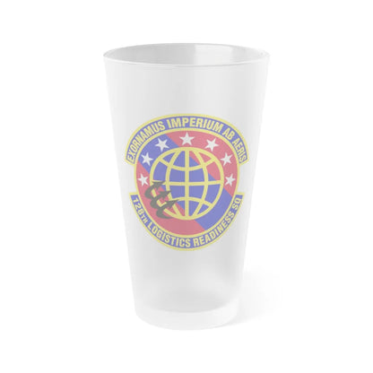 128th Logistics Readiness Squadron (U.S. Air Force) Frosted Pint Glass 16oz-16oz-Frosted-Go Mug Yourself