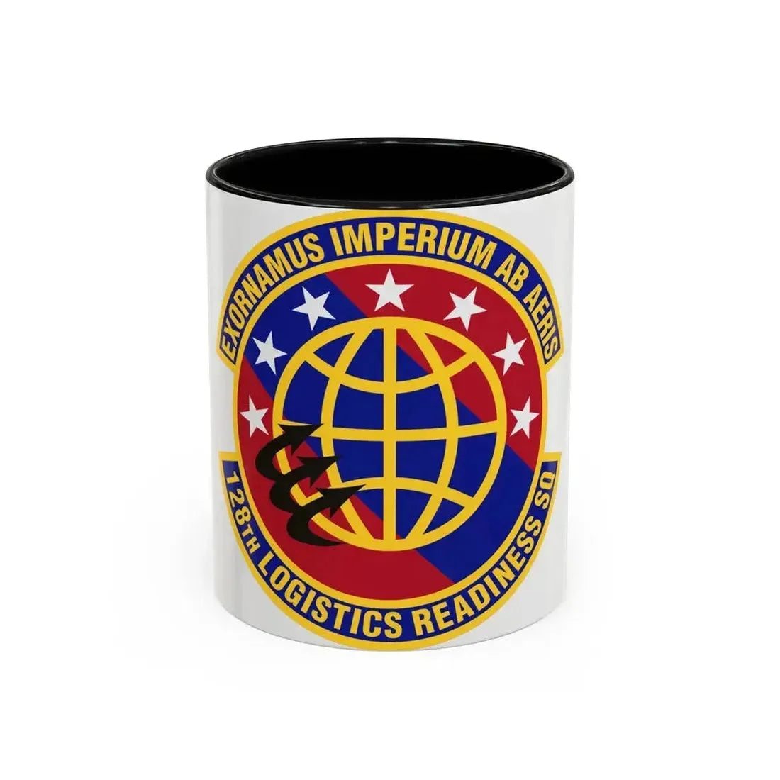128th Logistics Readiness Squadron (U.S. Air Force) Accent Coffee Mug 11oz Black - Go Mug Yourself