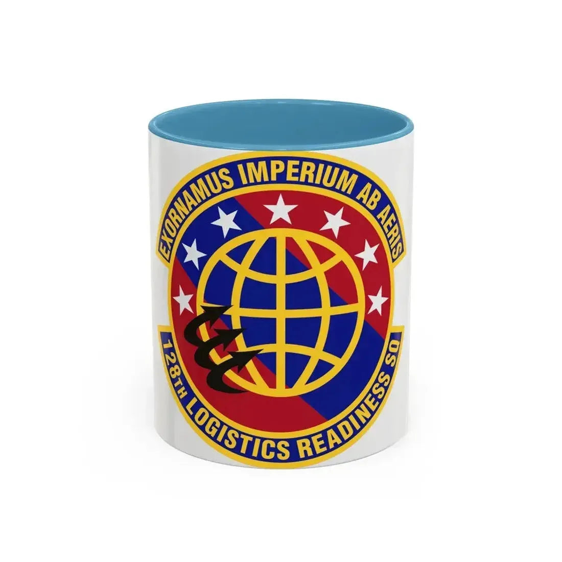 128th Logistics Readiness Squadron (U.S. Air Force) Accent Coffee Mug 11oz Light Blue - Go Mug Yourself